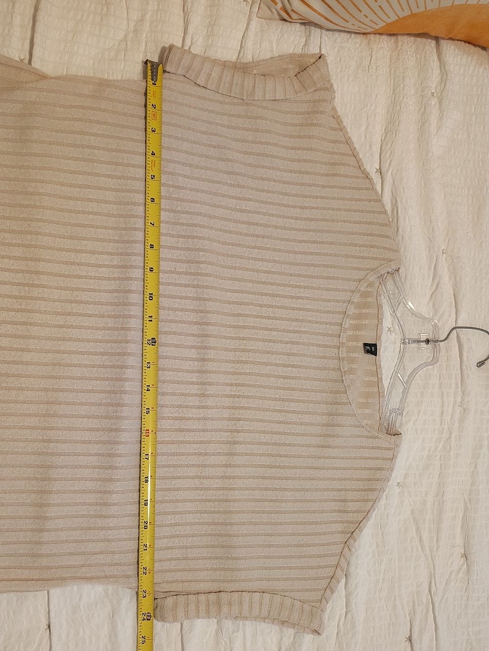 Cream Ribbed Short-Sleeve Knit Top and Black Button Henley Tee - Picture 8 of 8